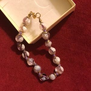 Women’s Purple & White Floral Bracelet